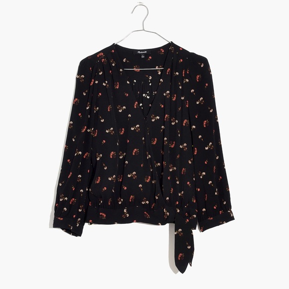 Madewell Wrap Top in Flower Toss - Picture 4 of 6